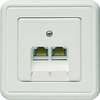 Outlet UMJ45 8/8 Up Cat.5e pearl white RAL 1013}