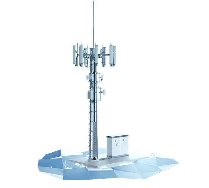 Antenna per telefonia mobile con collegamento in fibra ottica