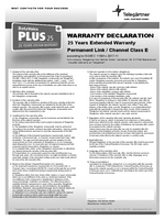 DataVoice PLUS 25 warranty Class E acc. ISO/IEC 11801 - declaration