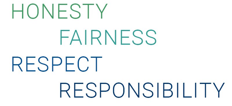 Honesty, Fairness, Respect, Responsibility