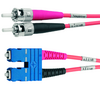 FO duplex adaptor cord 1st end 2xST, 2nd end SC Duplex E9/125 3,0 m}