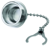 TOC plug protection cap IP68, nickel-plated brass, with chain}