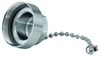 TOC bulkhead protection cap IP68, nickel-plated, with chain}