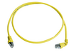 Patch Cord Cat.6^A MP8 FS 500 LSZH-7,5 m; 1x90° cable boot; yellow}