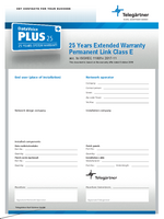 DataVoice PLUS 25 warranty Class E acc. ISO/IEC 11801 - document