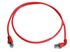 Patch Cord Cat.6^A MP8 FS 500 LSZH-0,5 m; 1x90° cable boot; red}