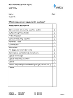 Measurement Equipment Inquiry