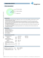 Fibre data sheet - Optical fibre E9/125