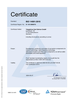 ISO 14001:2015 Telegärtner Karl Gärtner GmbH
