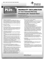 DataVoice PLUS 25 warranty Class I acc. EN 50173-x - declaration