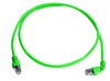 Patch Cord Cat. 6^A MP8 FS 500 LSZH-0,5 m; 1x90° cable boot; green}