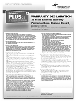 DataVoice PLUS 25 warranty Class EA acc. EN 50173-x - declaration
