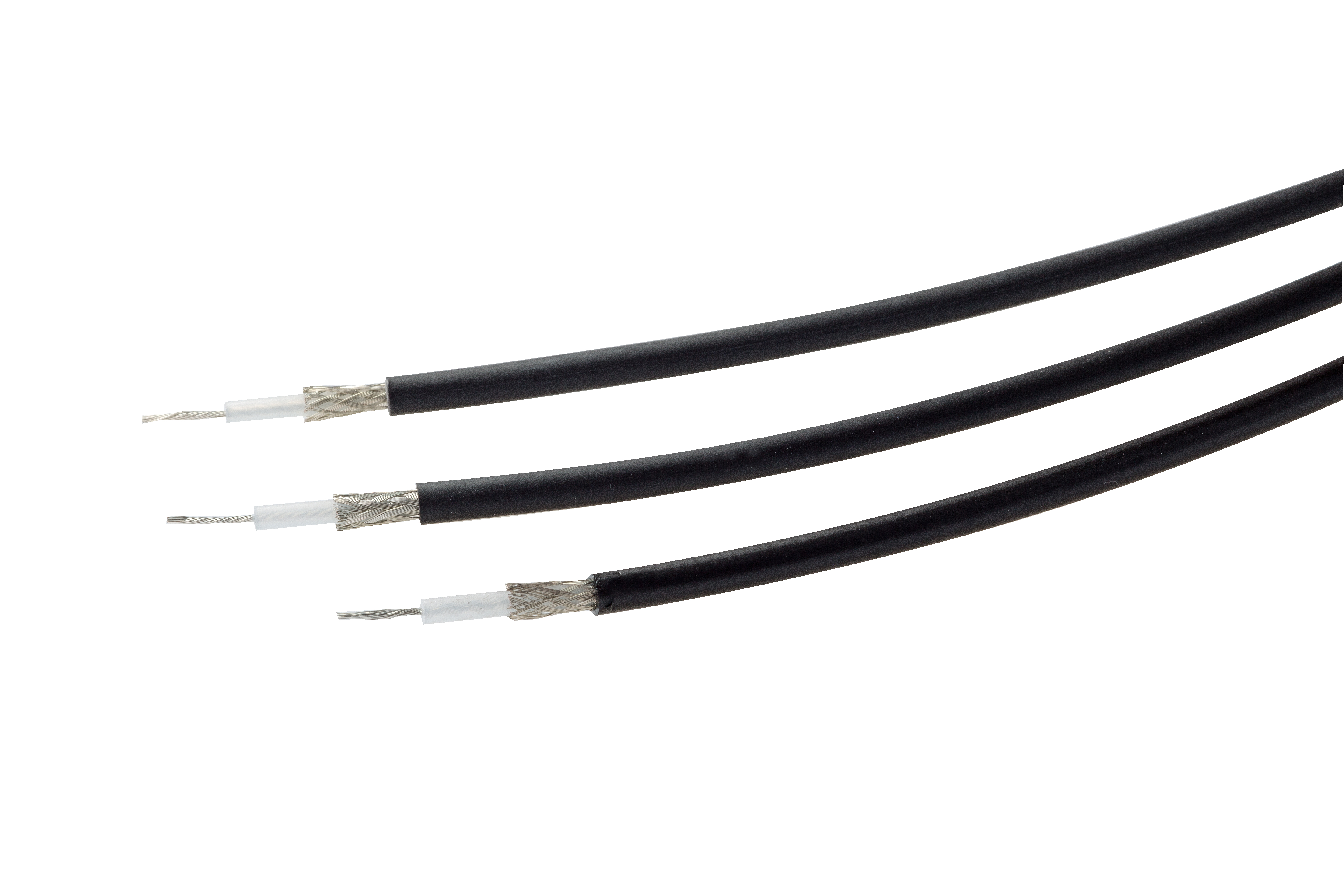 Produktbild von drei RG-58 Typen Koax-Kabel 