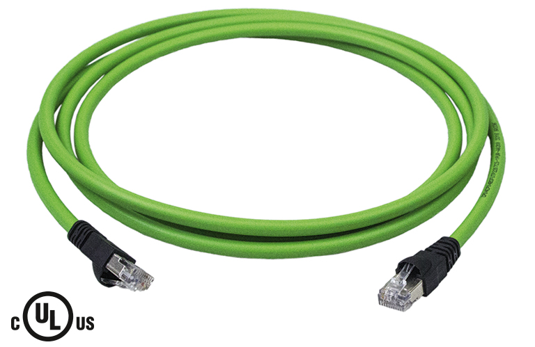 Cable de conexión RJ45 verde