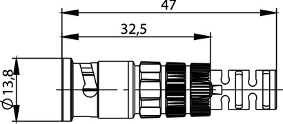 Technical drawing of the BNC HD³ EasyGrip